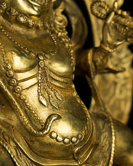 Qing Dynasty Vajrapani Bodhisattva Lima Copper Antique Buddha Statue Sholdopal