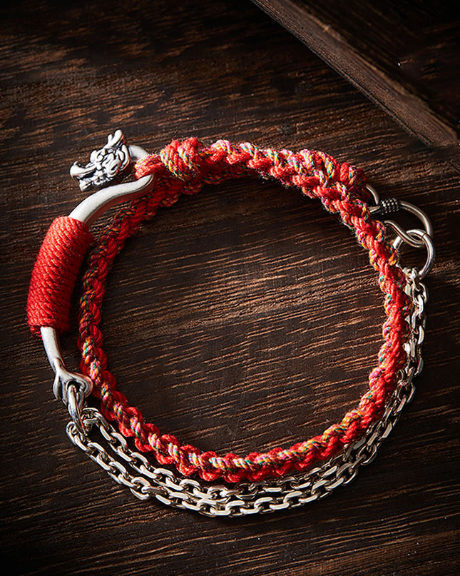 Drala Dragon Blessing Red Cord Bracelet