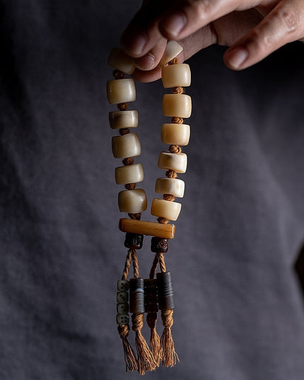 Yak Bone Bracelet – Handcrafted Tibetan Blessing Talisman