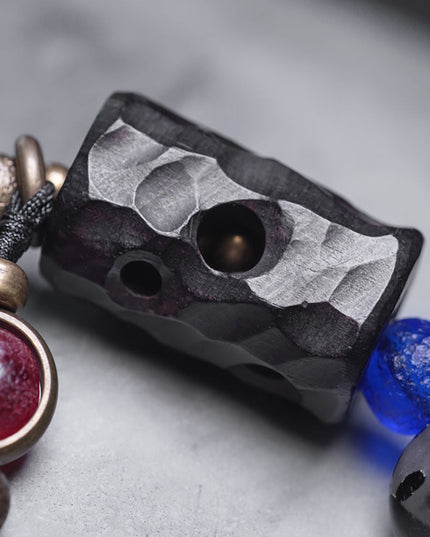 Guardian Energy Bracelet with Black Rutilated Quartz, Ebony & Glaze