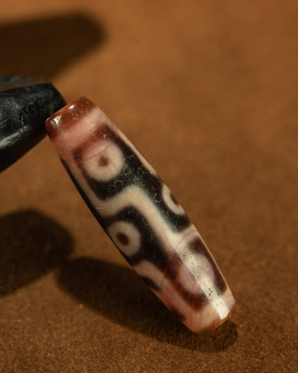 Nine Eyes of Power – Shale Dzi Bead Amulet Pendant