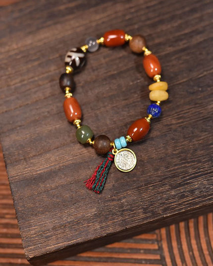 Guardian Power Dzi & Gemstone Bracelet