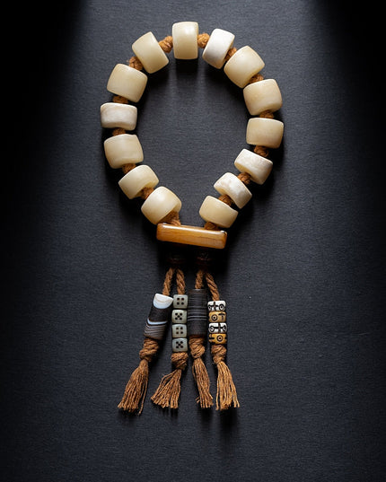 Yak Bone Bracelet – Handcrafted Tibetan Blessing Talisman