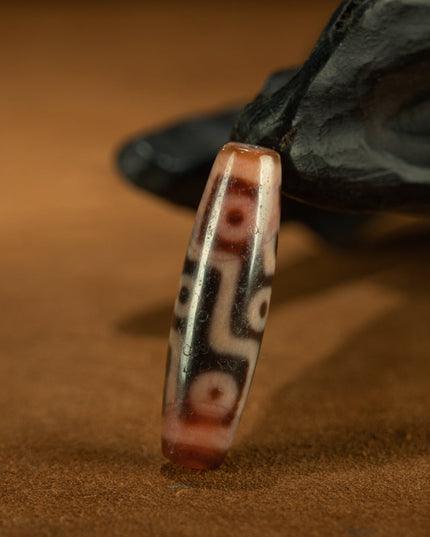 Nine Eyes of Power – Shale Dzi Bead Amulet Pendant