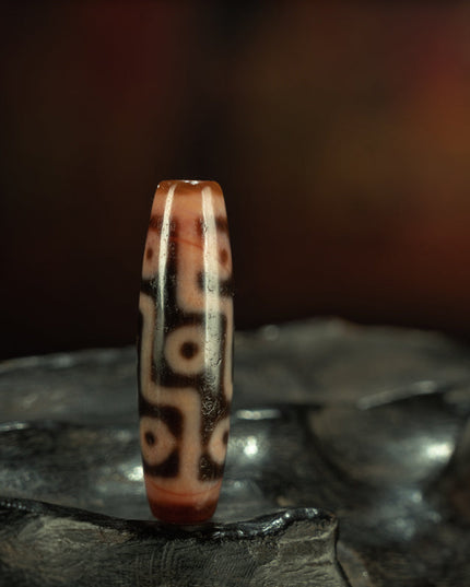 Nine Eyes of Power – Shale Dzi Bead Amulet Pendant