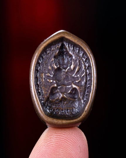 Vintage-inspired Shield Thokcha Pendant