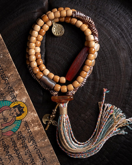 Bodhi 108 Bead Mala Necklace & Bracelet