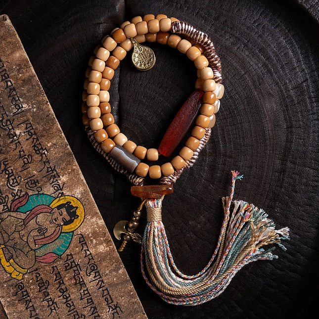 Bodhi 108 Bead Mala Necklace & Bracelet