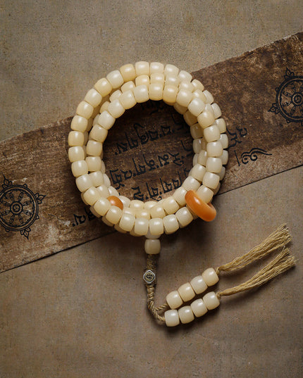 Natural White Jade Bodhi Bead Bracelet & Necklace – With Protective Energy