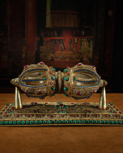 Crystal Vajra of Subjugation – Qing Dynasty Five-Pronged Ritual Phurba