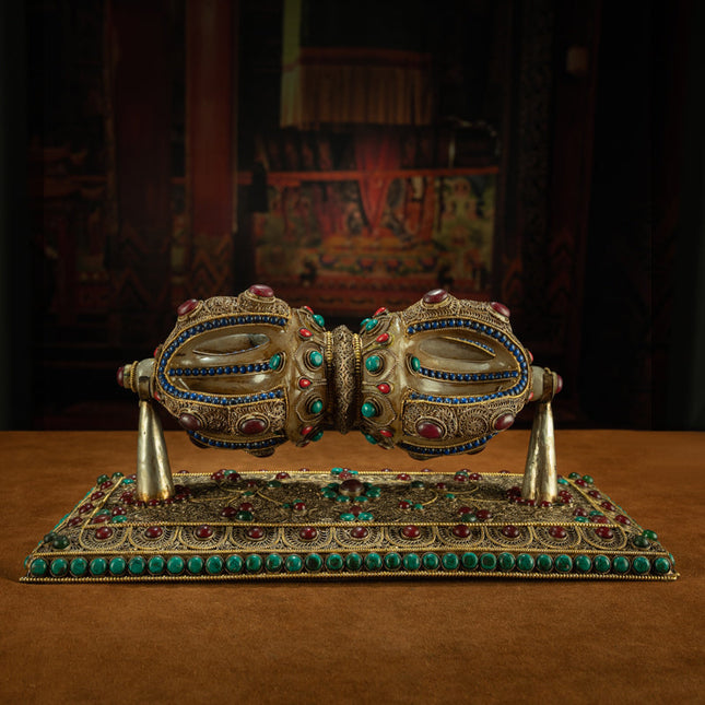 Crystal Vajra of Subjugation – Qing Dynasty Five-Pronged Ritual Phurba