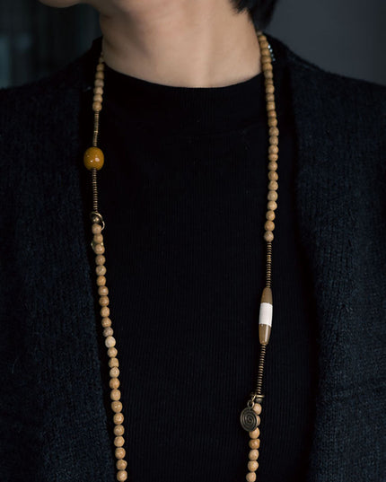 Serenity Agate & Relic Stone Bracelet with Brass Accents