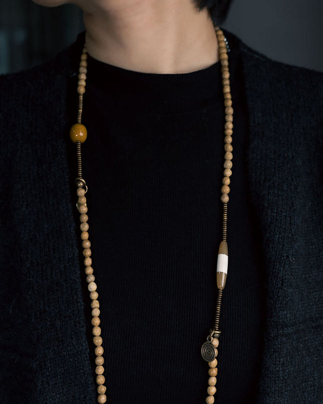 Serenity Agate & Relic Stone Bracelet with Brass Accents