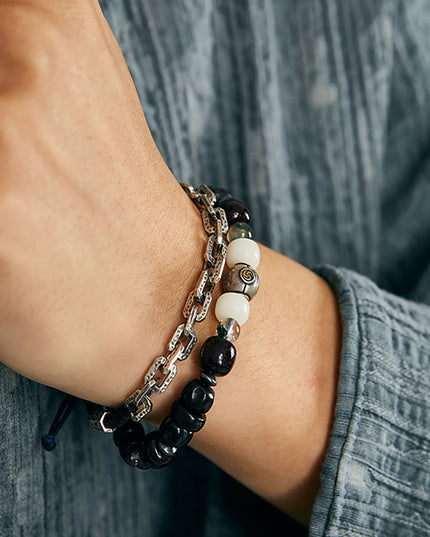 Pure Clarity Bodhi & Green Phantom Bracelet