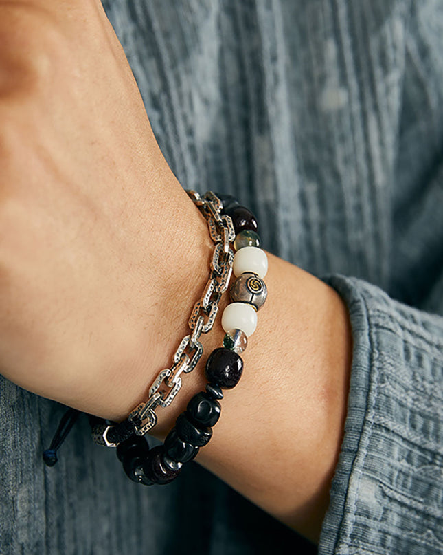 Pure Clarity Bodhi & Green Phantom Bracelet