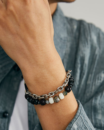 Pure Clarity Bodhi & Green Phantom Bracelet