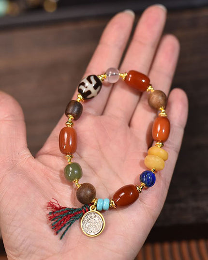 Guardian Power Dzi & Gemstone Bracelet