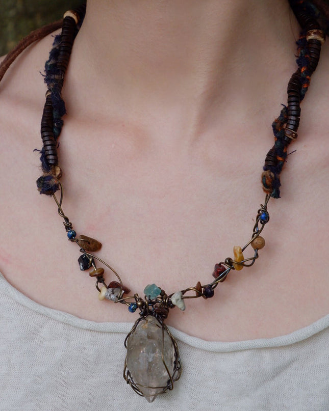 Healing Energy Crystal Pendant Necklace