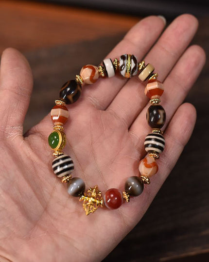 Divine Protection Dzi & Tourmaline Bracelet