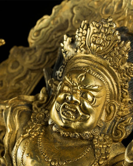 Qing Dynasty Vajrapani Bodhisattva Lima Copper Antique Buddha Statue Sholdopal