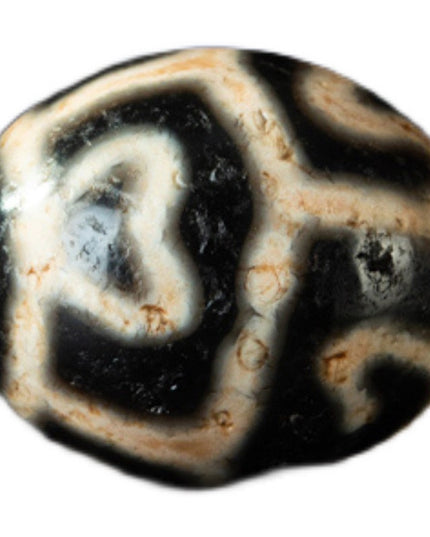 Rare Lotus Dzi Bead Pendant – Nine-Eye Ancient Bead for Peace and Spiritual Protection