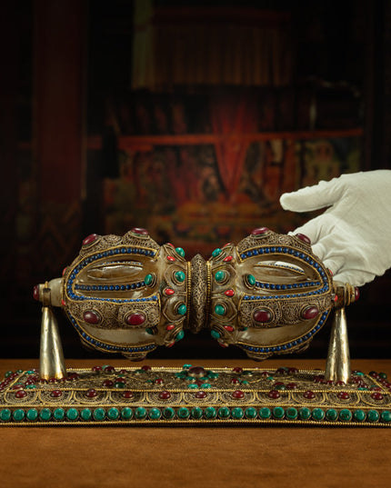 Crystal Vajra of Subjugation – Qing Dynasty Five-Pronged Ritual Phurba