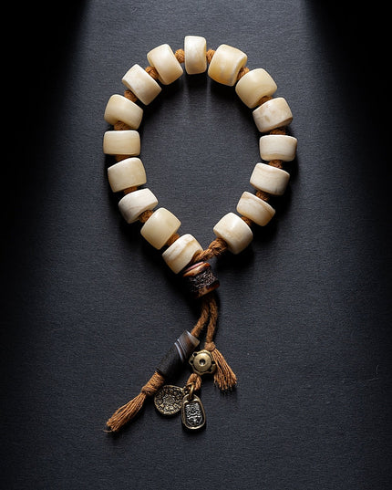Yak Bone Bracelet – Handcrafted Tibetan Blessing Talisman