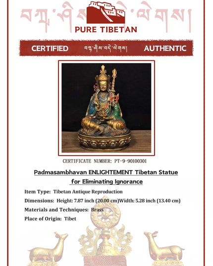 Padmasambhavan ENLIGHTEMENT Tibetan Statue for Eliminating Ignorance