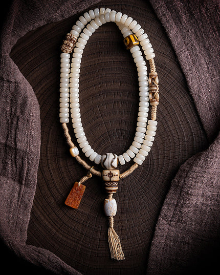 Yak Bone and Agate Success Bracelet | Wealth, Success  Serenity Talisman