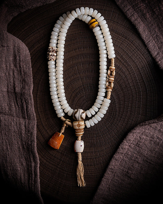 Yak Bone and Agate Success Bracelet | Wealth, Success  Serenity Talisman