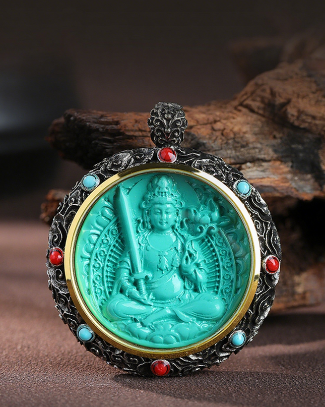 Turquoise Pendant of the Twelve Zodiac Guardian Buddhas