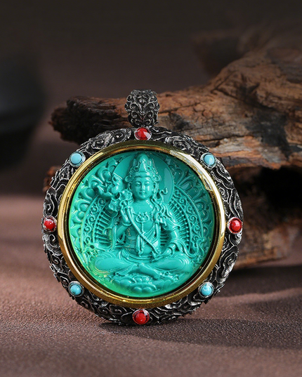 Turquoise Pendant of the Twelve Zodiac Guardian Buddhas