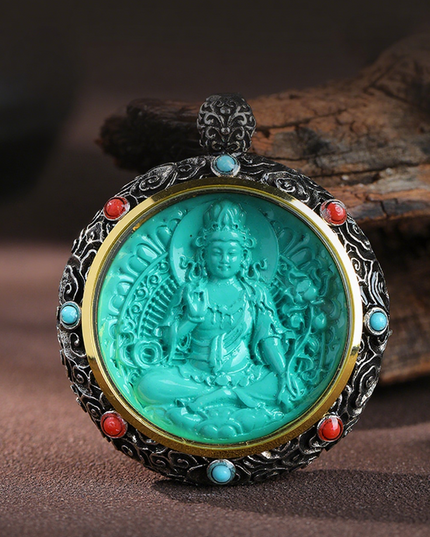 Turquoise Pendant of the Twelve Zodiac Guardian Buddhas