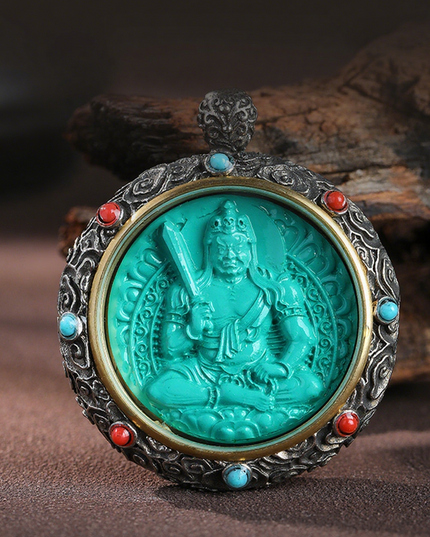 Turquoise Pendant of the Twelve Zodiac Guardian Buddhas