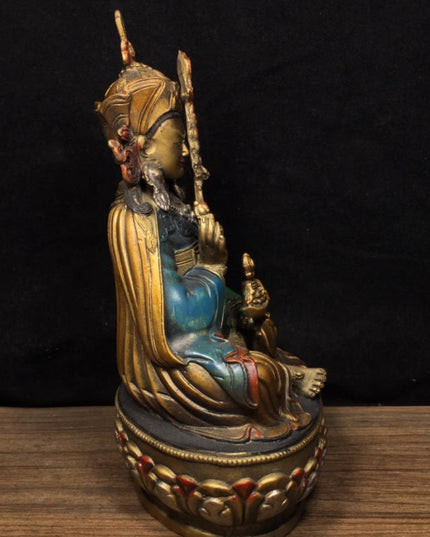 SUKHAVATI Padmasambhavan ENLIGHTEMENT Tibetan Statue for Eliminating Ignorance