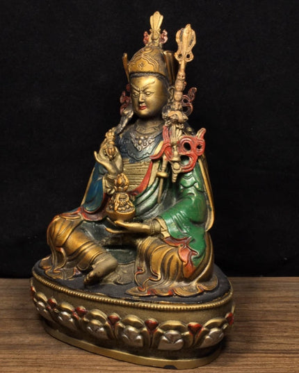 SUKHAVATI Padmasambhavan ENLIGHTEMENT Tibetan Statue for Eliminating Ignorance
