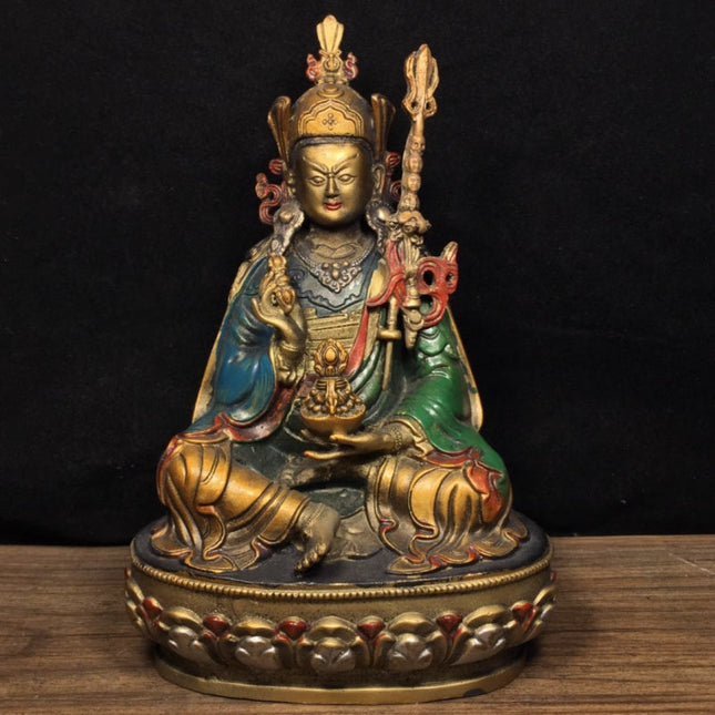 SUKHAVATI Padmasambhavan ENLIGHTEMENT Tibetan Statue for Eliminating Ignorance