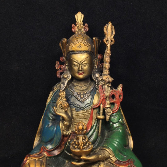 SUKHAVATI Padmasambhavan ENLIGHTEMENT Tibetan Statue for Eliminating Ignorance
