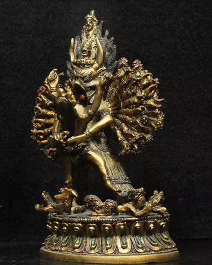 SUKHAVATI Yamantaka IMMORTAL Tibetan Statue for Eliminating Senescence
