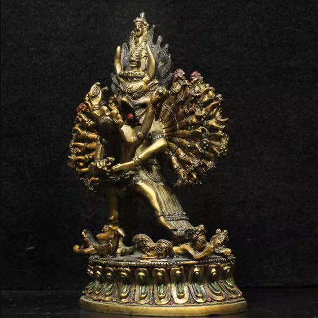 SUKHAVATI Yamantaka IMMORTAL Tibetan Statue for Eliminating Senescence