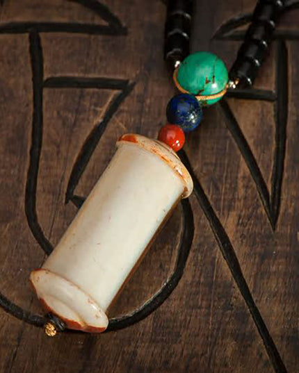 Vase Dzi Bead Lucky Pendant – Spiritual Blessings and Protection
