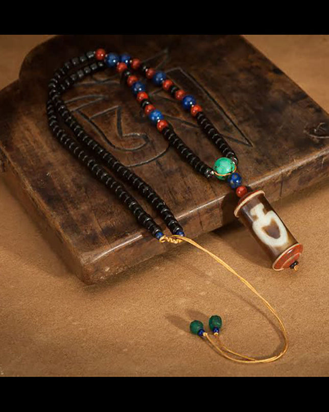 Vase Dzi Bead Lucky Pendant – Spiritual Blessings and Protection