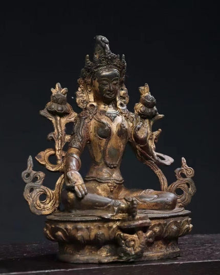 Tara AUSPICIOUS Tibetan Bronze Statue for Eliminating Negativity