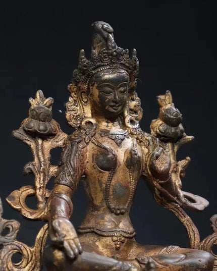 Tara AUSPICIOUS Tibetan Bronze Statue for Eliminating Negativity