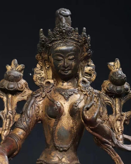 Tara AUSPICIOUS Tibetan Bronze Statue for Eliminating Negativity