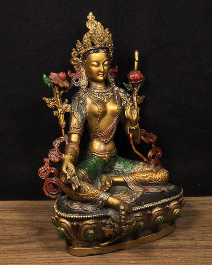 Tara AUSPICIOUS Tibetan Statue for Eliminating Negativity