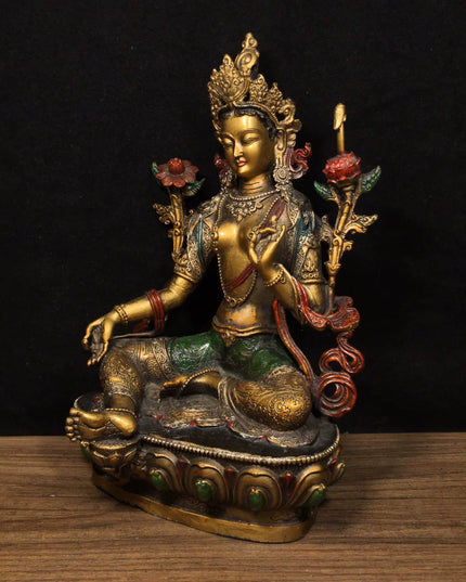 Tara AUSPICIOUS Tibetan Statue for Eliminating Negativity