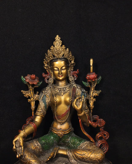 Tara AUSPICIOUS Tibetan Statue for Eliminating Negativity