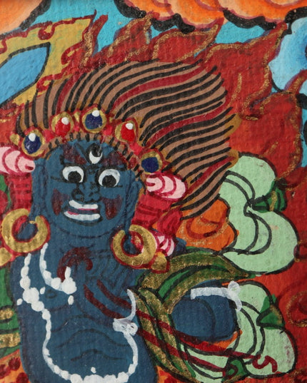 Tibetan Hand-Painted Acala Vidyārāja Thangka Pendant