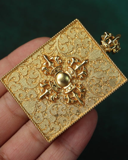 Tibetan Hand-Painted Acala Vidyārāja Thangka Pendant